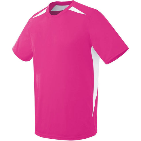 Russell Athletic Youth Hawk Jersey (322871), Color 'RaspberryWhite'